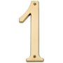 Baldwin Solid Brass Residential House Number 1 Lifetime Polished Brass