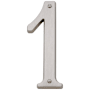 Baldwin Solid Brass Residential House Number 1 Lifetime Satin Nickel