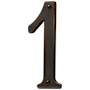 Baldwin Solid Brass Residential House Number 1 Venetian Bronze