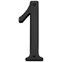 Baldwin Solid Brass Residential House Number 1 Satin Black