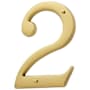 Baldwin Solid Brass Residential House Number 2 Lifetime Polished Brass