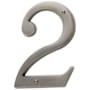 Baldwin Solid Brass Residential House Number 2 Lifetime Satin Nickel