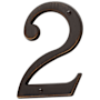 Baldwin Solid Brass Residential House Number 2 Venetian Bronze