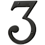 Baldwin Solid Brass Residential House Number 3 Oil Rubbed Bronze