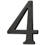 Baldwin Solid Brass Residential House Number 4 Oil Rubbed Bronze