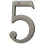 Baldwin Solid Brass Residential House Number 5 Lifetime Satin Nickel