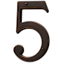 Baldwin Solid Brass Residential House Number 5 Venetian Bronze
