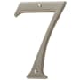 Baldwin Solid Brass Residential House Number 7 Lifetime Satin Nickel