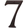 Baldwin Solid Brass Residential House Number 7 Venetian Bronze