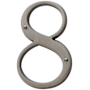 Baldwin Solid Brass Residential House Number 8 Lifetime Polished Nickel
