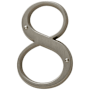 Baldwin Solid Brass Residential House Number 8 Lifetime Satin Nickel