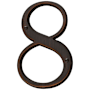 Baldwin Solid Brass Residential House Number 8 Venetian Bronze