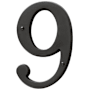 Baldwin Solid Brass Residential House Number 9 Oil Rubbed Bronze