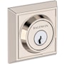 Baldwin Chamfered Square Solid Brass Double Cylinder Keyed Entry Deadbolt from the Reserve Collection Lifetime Polished Nickel