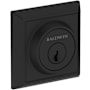 Baldwin Chamfered Square Solid Brass Double Cylinder Keyed Entry Deadbolt from the Reserve Collection Satin Black