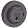 Baldwin Contemporary Round Standard C Keyway Double Cylinder Keyed Entry Deadbolt Venetian Bronze