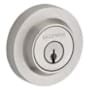 Baldwin Contemporary Round Standard C Keyway Double Cylinder Keyed Entry Deadbolt Satin Nickel