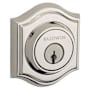 Baldwin Traditional Arch Standard C Keyway Double Cylinder Keyed Entry Deadbolt Lifetime Polished Nickel