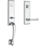 Baldwin Del Mar One Piece Single Cylinder Keyed Entry Handleset with Right Handed Interior Federal Lever and Emergency Egress Function Polished Chrome