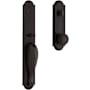 Baldwin Elkhorn Full Plate Single Cylinder Keyed Entry Handleset with Interior Rustic Knob and Emergency Egress Function Dark Bronze