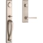 Baldwin Longview Full Plate Single Cylinder Keyed Entry Handleset with Taper Interior Lever and Emergency Egress Function White Bronze
