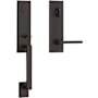 Baldwin Seattle One Piece Single Cylinder Keyed Entry Handleset with Square Interior Lever and Emergency Egress Function Venetian Bronze