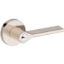 Baldwin Anaheim Hills Single Cylinder Keyed Entry Door Lever Set with Contemporary Round Rose from the Reserve Collection Lifetime Polished Nickel
