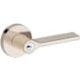Baldwin Anaheim Hills Single Cylinder Keyed Entry Door Lever Set with Contemporary Round Rose and SmartKey from the Reserve Collection Lifetime Polished Nickel