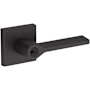 Baldwin Anaheim Hills Single Cylinder Keyed Entry Door Lever Set with Contemporary Square Rose from the Reserve Collection Venetian Bronze