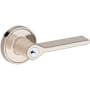 Baldwin Anaheim Hills Single Cylinder Keyed Entry Door Lever Set with Recessed Round Rose from the Reserve Collection Lifetime Polished Nickel