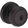 Baldwin Bremerton Single Cylinder Keyed Entry Door Knob Set with Recessed Round Rose from the Reserve Collection Venetian Bronze