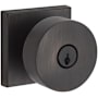 Baldwin Contemporary Single Cylinder Keyed Entry Door Knob with Square Rose Venetian Bronze