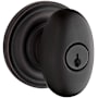 Baldwin Ellipse Single Cylinder Keyed Entry Door Knob with Round Rose Venetian Bronze