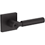 Baldwin Lake Forest Single Cylinder Keyed Entry Door Lever Set with Contemporary Square Rose from the Reserve Collection Venetian Bronze