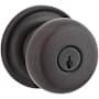 Baldwin Round Single Cylinder Keyed Entry Door Knob with Round Rose Venetian Bronze
