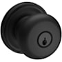 Baldwin Round Single Cylinder Keyed Entry Door Knob with Round Rose Satin Black