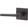 Baldwin Square Single Cylinder Keyed Entry Door Lever Set with Contemporary Square Rose Venetian Bronze