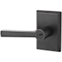 Baldwin Taper Keyed Entry Single Cylinder Leverset with Rustic Square Rose Dark Bronze