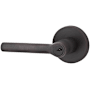 Baldwin Tube Single Cylinder Keyed Entry Door Lever Set with Contemporary Round Rose Venetian Bronze