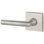 Baldwin Tube Single Cylinder Keyed Entry Door Lever Set with Contemporary Square Rose Satin Nickel