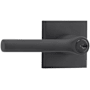 Baldwin Tube Single Cylinder Keyed Entry Door Lever Set with Contemporary Square Rose Satin Black