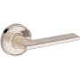 Baldwin Anaheim Hills Non-Turning Two-Sided Dummy Door Lever Set with Recessed Round Rose from the Reserve Collection Lifetime Polished Nickel