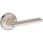 Baldwin Anaheim Hills Non-Turning Two-Sided Dummy Door Lever Set with Recessed Round Rose from the Reserve Collection Satin Nickel