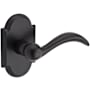Baldwin Arch Right Handed Non-Turning Two-Sided Through-Door Dummy Door Lever Set with Rustic Arch Rose Dark Bronze