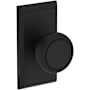 Baldwin Bremerton Non-Turning Two-Sided Dummy Door Knob Set with Chamfered 5" Rose from the Reserve Collection Satin Black
