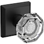 Baldwin Crystal Non-Turning Two-Sided Dummy Door Knob Set with Square Rose Satin Black