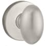 Baldwin Ellipse Non-Turning Two-Sided Through-Door Dummy Door Knob Set from the Reserve Collection Satin Nickel