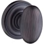 Baldwin Ellipse Non-Turning Two-Sided Dummy Door Knob Set with Round Rose Venetian Bronze