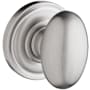 Baldwin Ellipse Non-Turning Two-Sided Dummy Door Knob Set with Round Rose Satin Nickel