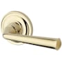Baldwin Federal Non-Turning Two-Sided Through-Door Dummy Door Lever Set from the Reserve Collection Lifetime Polished Brass